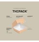 Caixa Hamburguer THEPACK 6,2x12,5x13cm Natural 50un