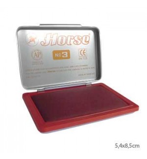 Almofada Carimbos Nº3 5,4x8,5cm Horse Vermelho