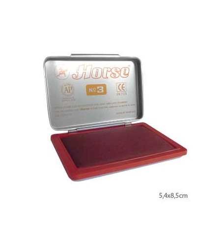 Almofada Carimbos Nº3 5,4x8,5cm Horse Vermelho