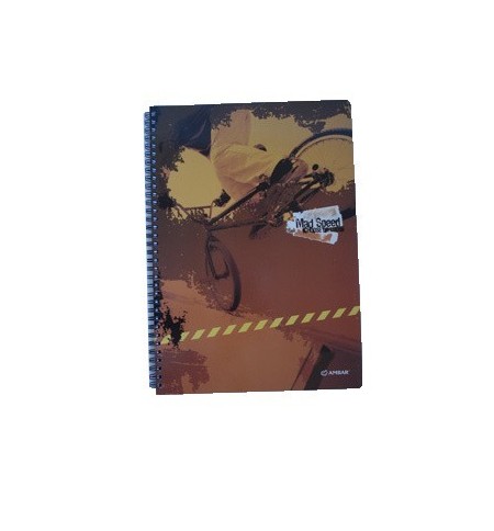 Caderno Espiral A5 Quadriculado Ambar Mad Speed 120Fls
