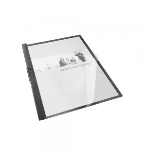 Classificador Clip Lateral 3mm 30 Folhas Esselte Preto