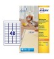 Etiquetas Removíveis 045,7x021,2mm Avery 25 Folhas 1200un
