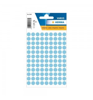 Etiquetas Redondas 08mm Azul Claro Herma1843 540un