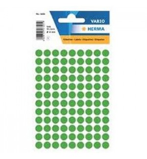 Etiquetas Redondas 08mm Verde Escuro Herma1835 540un