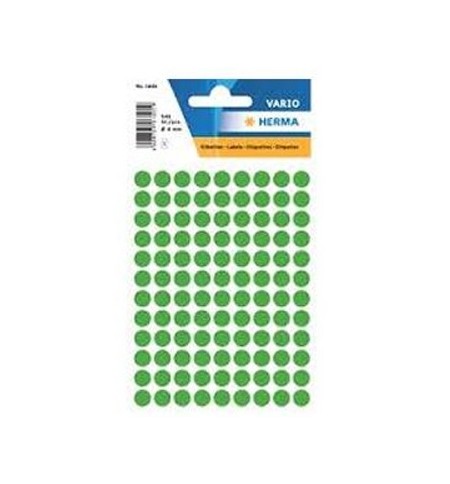 Etiquetas Redondas 08mm Verde Escuro Herma1835 540un