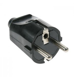 Ficha AC SCHUKO Macho em ABS Macio