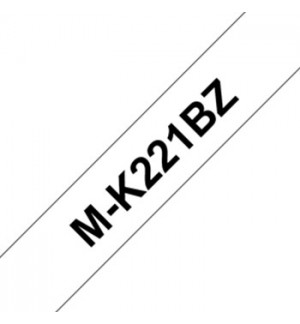 Fita Não Laminada 09mmx8mts Branco/Preto