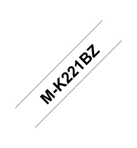 Fita Não Laminada 09mmx8mts Branco/Preto