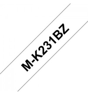 Fita Não Laminada 12mmx8mts Branco/Preto