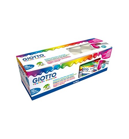 Guache Líquido 25mlx12 Giotto Escolar 12 Cores + Pincel
