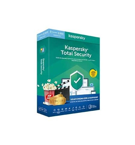 KASPERSKY Total Security 3U1Y + 2 Bilhetes de cinema