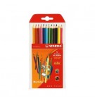 Lápis Cor 12un Carteira Plástica Stabilo Color 18cm