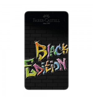 Lápis Cor 12un Cx Metal Faber-Castell Black Edition 18cm