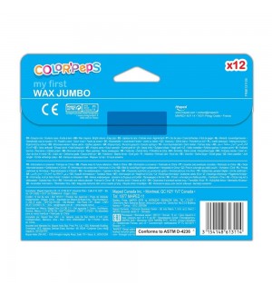 Lápis de Cera 12 Cores Maped Early Age My First (+1Ano)