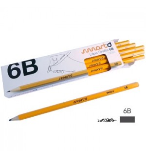 Lápis Grafite 6B SmartD Cx 12un