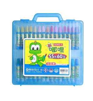 Lápis Oil Pastels Dooly Conjunto Mala com 60 cores