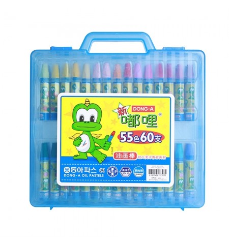 Lápis Oil Pastels Dooly Conjunto Mala com 60 cores