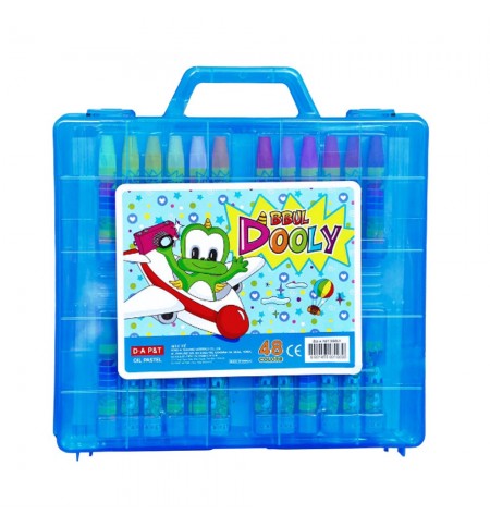 Lápis Oil Pastels Dooly Conjunto Mala com 48 cores