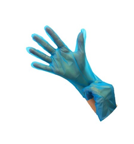 Luvas Polymer Tamanho L s/ Pó Azul 200un