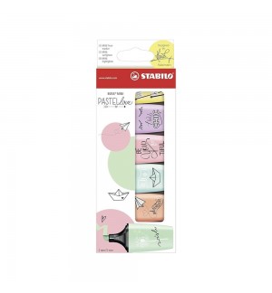 Marcador Fluorescente Stabilo 07/06-27 6 Cores Pastel 6un