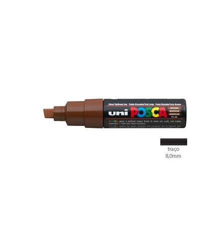 Marcador Uniball Posca PC-8K 8mm Castanho (21) 1un