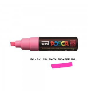 Marcador Uniball Posca PC-8K 8mm Rosa Fluor (F13) 1un