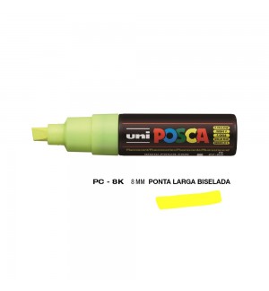 Marcador Uniball Posca PC-8K 8mm Amarelo Fluor (F2) 1un
