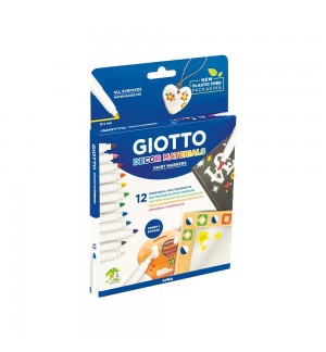 Marcador Pintura Giotto Decor Materials Cx 12 Cores Sortidas