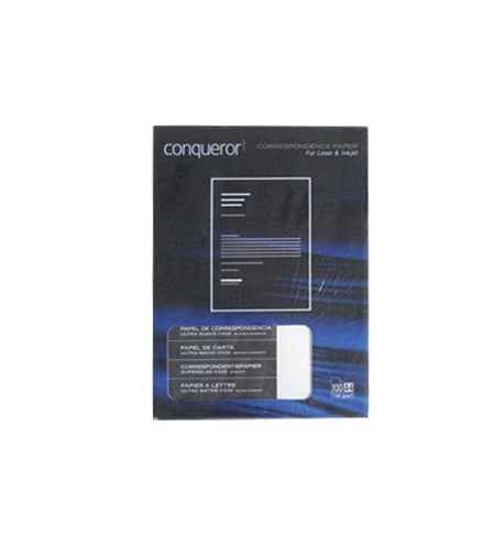 Papel 100gr Carta A4 Macio Branco Diamante Conqueror 100Fls
