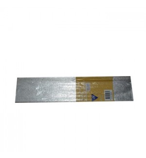 Papel Crepe Prata Metalizado 150x50cm Rolo