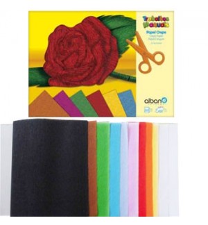 Papel Crepe 24x31cm Sortido Bloco 20 Folhas