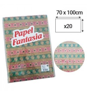 Papel Embrulho 70cmx1m Luxos 20 Folhas