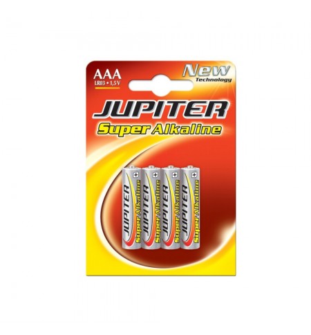 Pilhas AAA LR03 Alcalinas 1.5V 1100mAh Jupiter 4un