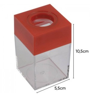 Porta Clips Magnético Quadrado Vermelho