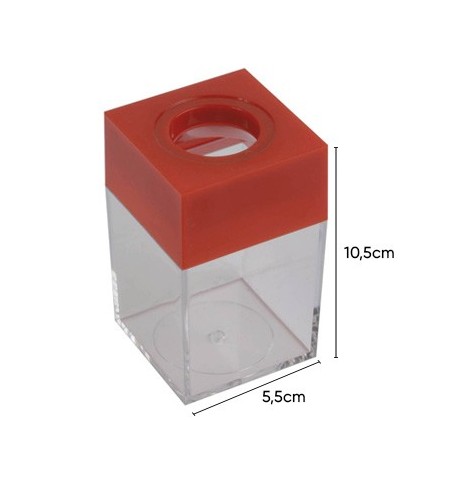 Porta Clips Magnético Quadrado Vermelho