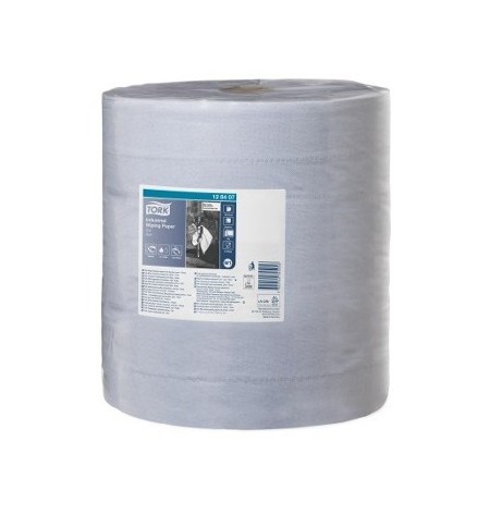 Rolo Industrial 340mx36,9cm 54g 3Fls TORK W1 Azul 1un