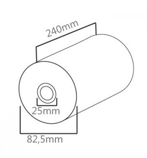 Rolo Papel 82,5x240x25mm 60gr 1un