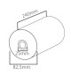 Rolo Papel 82,5x240x25mm 60gr 1un