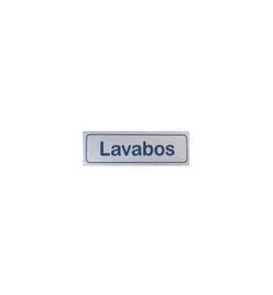 Sinalética Lavabos Plástico Adesivo 17x5.5mm