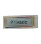 Sinalética Privado Plástico Adesivo 17x5.5mm