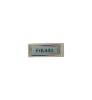 Sinalética Privado Plástico Adesivo 17x5.5mm