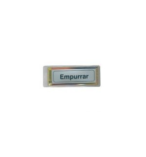 Sinalética Empurrar Plástico Adesivo 17x5.5mm