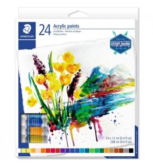 Tinta Acrílica STAEDTLER 8500 C12 Design Journey 12ml 24un