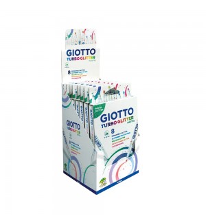 Marcador Feltro 08un Giotto Turbo Glitter Pastel