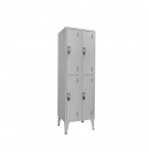 Cacifos Metálicos Duplo 4 Cacifos 600x500x1900mm Cinza
