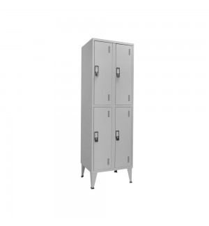 Cacifos Metálicos Duplo 4 Cacifos 600x500x1900mm Cinza