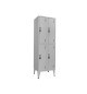Cacifos Metálicos Duplo 4 Cacifos 600x500x1900mm Cinza