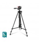 Tripé Star 153 3D para Câmara e Smartphone Preto