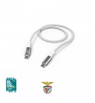 Cabo USB-C Nylon Benfica Fabric 2m Branco