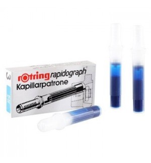 Cartucho Tinta Rotring 1:10 Azul Cx 3un